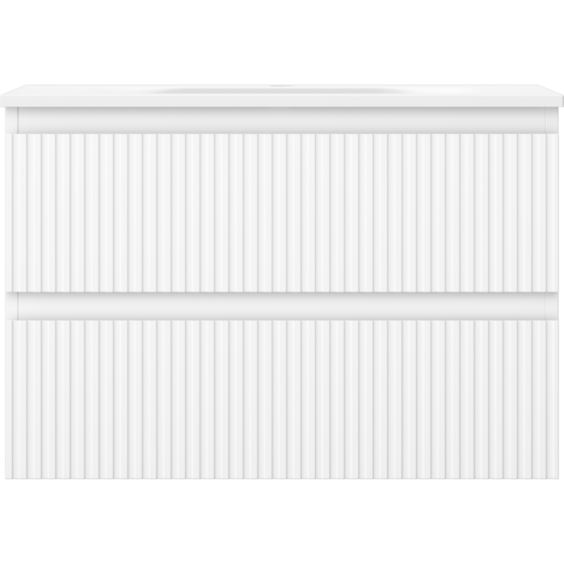 Mexen Rivel armario de baño 70 cm con lavabo Vela, 2 cajones, ranurado, blanco mate - 91A20-07047-2-BFF01-W23M01