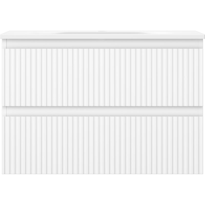 Mexen Rivel Buedzëmmer Cabinet 70 cm mat Vela mat, 2 Tiräng, geriffeltem, wäiss mat - 91A20-07047-2-BFF01-W23M01