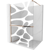 Mexen Kioto+ dušisein riiuliga Walk-in 70 x 200 cm, valge laine, roosa kuld - 800-070-121-60-97