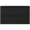 Mexen Rivel badkamerkast 80 cm met wastafel Vela, 2 lades, geribbeld, zwart mat - 91A20-08047-2-BFF71-W23M71