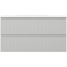 Mexen Rivel armoire de salle de bain 90 cm avec lavabo Vela, 2 tiroirs, rainurée, gris mat/blanc mat
