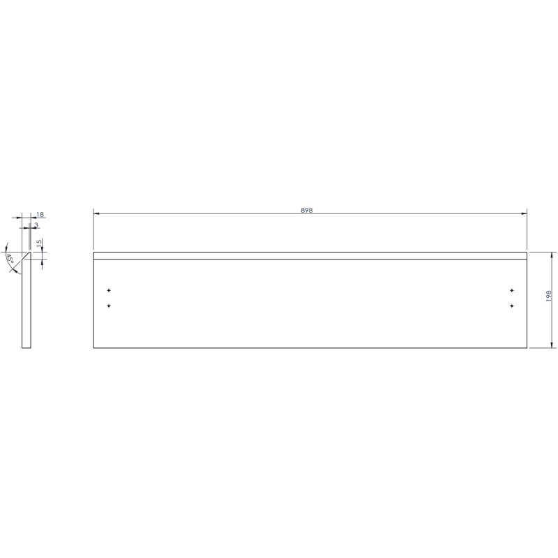 Mexen Rivel kylpyhuonekaappi 90 cm altaalla Vela, 2 laatikkoa, uritettu, grafiitti matta/valkoinen matta -