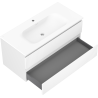 Mexen Rivel armario de baño 100 cm con lavabo Vela, 2 cajones, ranurado, blanco mate - 91A20-10047-2-BFF01-W23M01