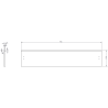 Mexen Rivel Badezimmerschrank 100 cm mit Waschbecken Vela, 2 Schubladen, geriffelt, weiß matt - 91A20-10047-2-BFF01-W23M01