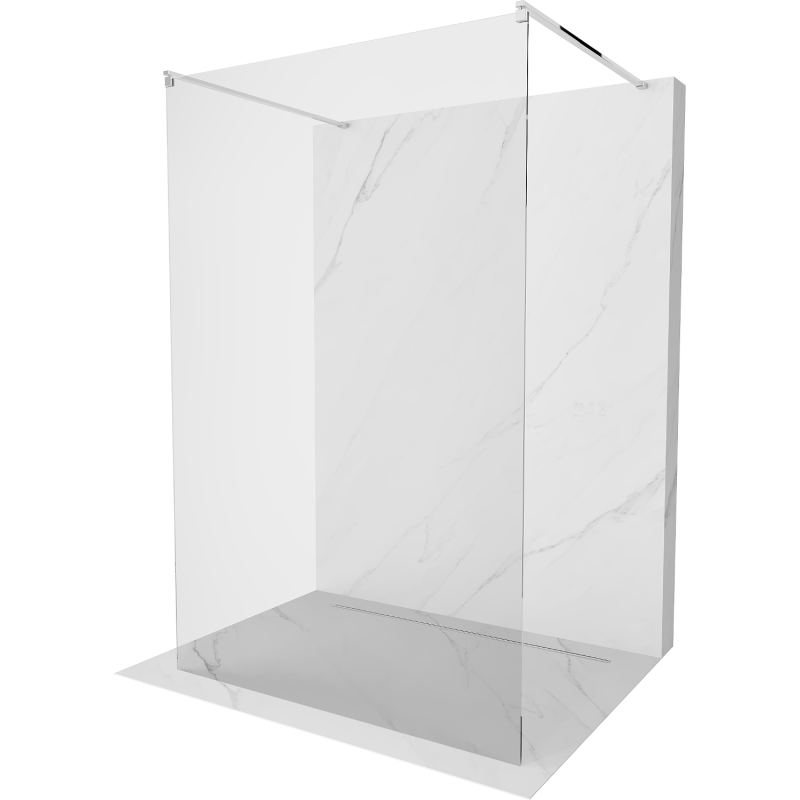 Mexen Kioto freistehende Duschwand 150 x 200 cm, transparent 8 mm, Chrom - 800-150-002-01-00