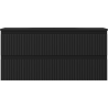 Mexen Rivel badkamerkast 100 cm met Vela wastafel, 2 lades, geribbeld, zwart mat - 91A20-10047-2-BFF71-W23M71