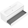 Mexen Rivel 120 cm Bathroom Cabinet with Vela Sink, 2 Drawers, Fluted, White Matte - 91A20-12047-2-BFF01-W23M01
