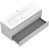 Mexen Rivel vannitoa kapp 120 cm koos valamuga Vela, 2 sahtlit, soonikuline, hall matt/valge matt - 91A20-12047-2-BFF62-W23M0