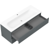 Mexen Rivel badkamerkast 120 cm met wastafel Vela, 2 laden, gegroefd, grafiet mat/wit mat - 91A20-12047-2-BFF66-W23M