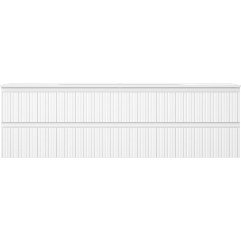 Mexen Rivel vannitoakapp 160 cm koos valamuga Vela, 2 sahtlit, soonikuga, valge matt - 91A20-16047-2-BFF01-W23M01