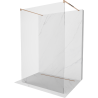 Mexen Kioto paroi de douche autoportante 150 x 200 cm, transparent 8 mm, or rose - 800-150-002-60-00