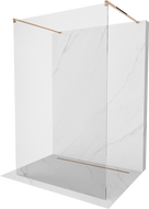Mexen Kioto slobodno stojeća tuš paravan 160 x 200 cm, prozirna 8 mm, ružičasto zlato - 800-160-002-60-00