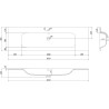 Mexen Rivel vannitoakapp 160 cm valamu Vela, 2 sahtli, soonikkoes, grafiit matt/valge matt - 91A20-16047-2-BFF66-W23M