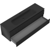 Mexen Rivel badkamerkast 160 cm met wastafel Vela, 2 laden, gegroefd, zwart mat - 91A20-16047-2-BFF71-W23M71