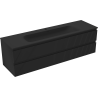 Mexen Rivel 160 cm vannas istabas skapis ar izlietni Vela, 2 atvilktnes, rievots, melns matēts - 91A20-16047-2-BFF71-W23M71