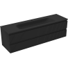 Mexen Rivel badkamerkast 160 cm met wastafel Vela, 2 laden, geribbeld, zwart mat - 91A20-16047-2-BFF71-W23M71