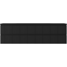 Mexen Rivel badkamerkast 160 cm met wastafel Vela, 2 laden, gegroefd, zwart mat - 91A20-16047-2-BFF71-W23M71