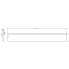 Mexen Rivel badkamerkast 160 cm met wastafel Vela, 2 laden, geribbeld, zwart mat - 91A20-16047-2-BFF71-W23M71