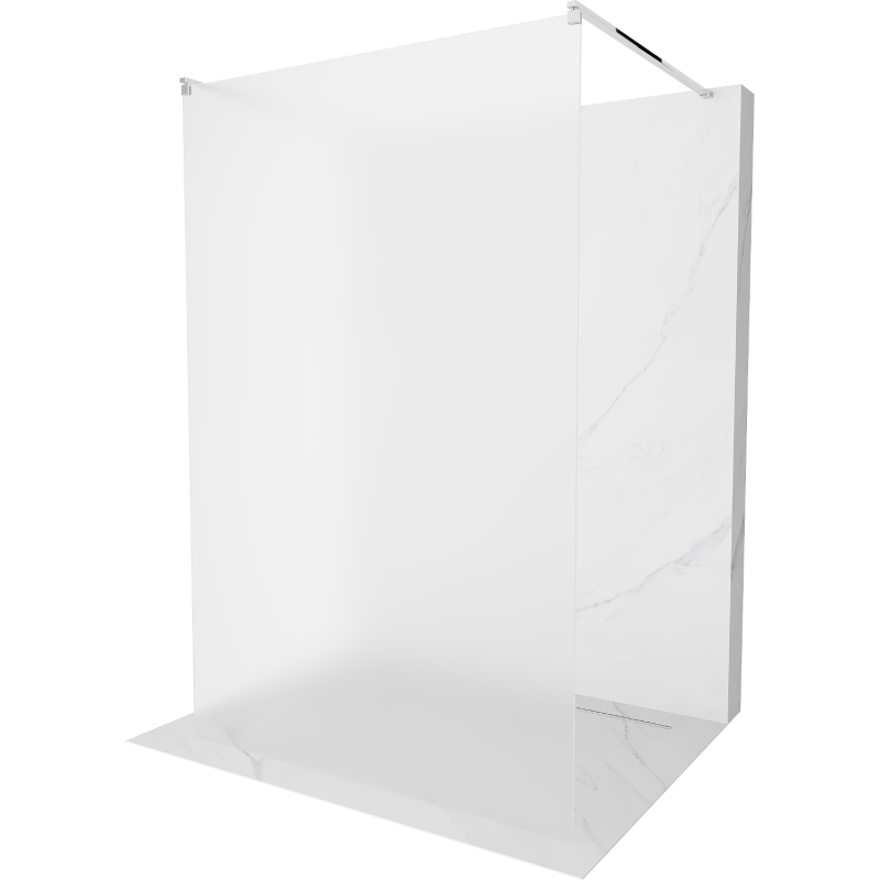 Mexen Kioto parede de chuveiro independente 100 x 200 cm, fosco 8 mm, cromado - 800-100-002-01-30