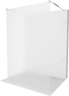Mexen Kioto Fristående duschvägg 100 x 200 cm, frost 8 mm, krom - 800-100-002-01-30