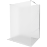 Mexen Kioto vrijstaande douchewand 120 x 200 cm, matglas 8 mm, chroom - 800-120-002-01-30