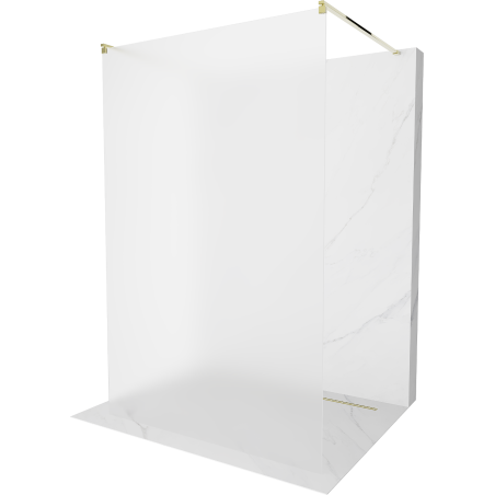 Mexen Kioto freestanding shower screen 110 x 200 cm, frost 8 mm, gold - 800-110-002-50-30