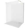 Mexen Kioto vrijstaande douchewand 120 x 200 cm, matglas 8 mm, goudkleurig - 800-120-002-50-30