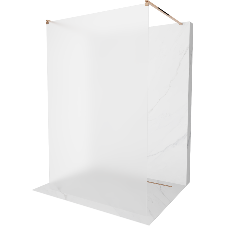 Mexen Kioto freistehende Duschwand 100 x 200 cm, 8 mm, rosa Gold - 800-100-002-60-30