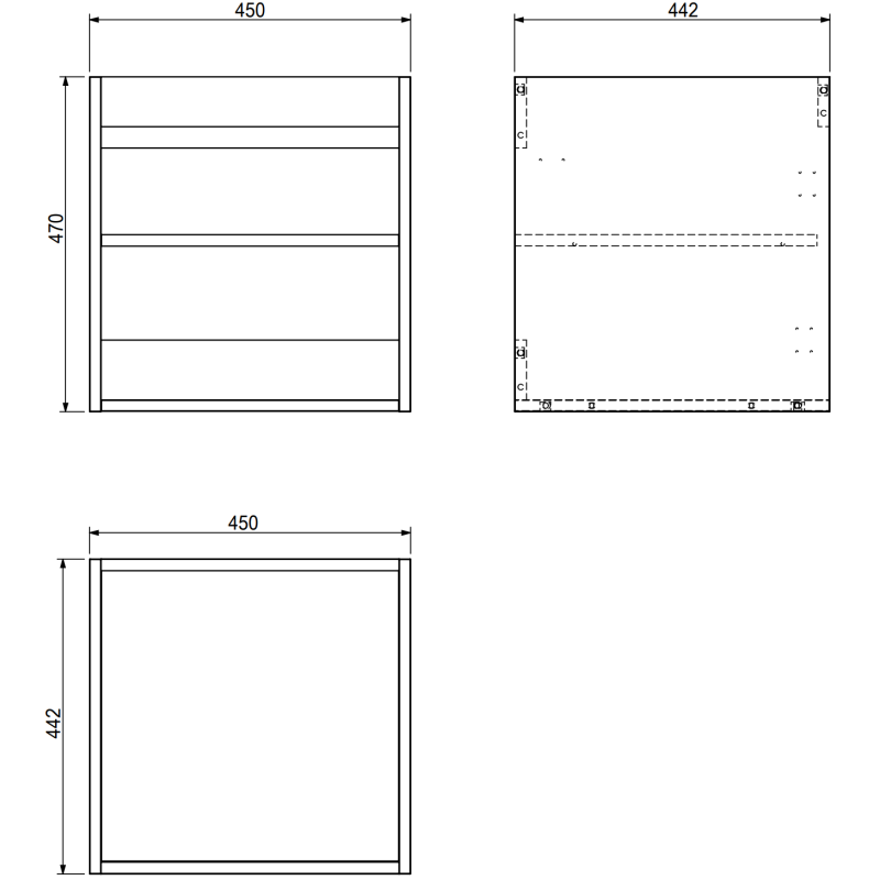 Mexen Orio bathroom cabinet 45 cm with Otis sink, 1 door, matte graphite/white matte - 91A11-04547-1-BF66-W18M01