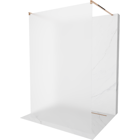Mexen Kioto freestanding shower wall 120 x 200 cm, frost 8 mm, rose gold - 800-120-002-60-30