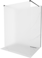 Mexen Kioto Samostojeća tuš pregrada 100 x 200 cm, mraz 8 mm, crna - 800-100-002-70-30