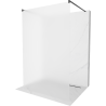 Mexen Kioto Free-standing shower wall 110 x 200 cm, frost 8 mm, black - 800-110-002-70-30