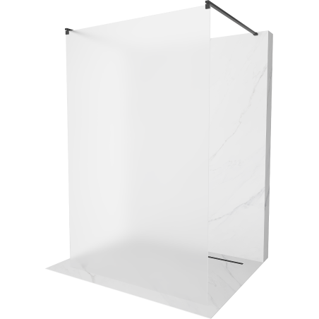 Mexen Kioto mampara de ducha independiente 120 x 200 cm, escarcha 8 mm, negro - 800-120-002-70-30