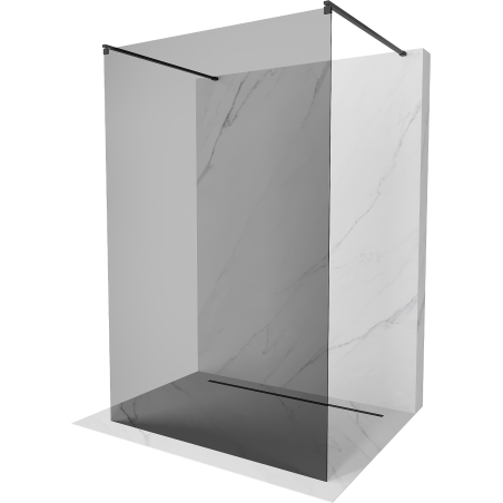 Mexen Kioto freestanding shower screen 100 x 200 cm, graphite 8 mm, black - 800-100-002-70-40