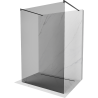Mexen Kioto freestanding shower screen 100 x 200 cm, graphite 8 mm, black - 800-100-002-70-40