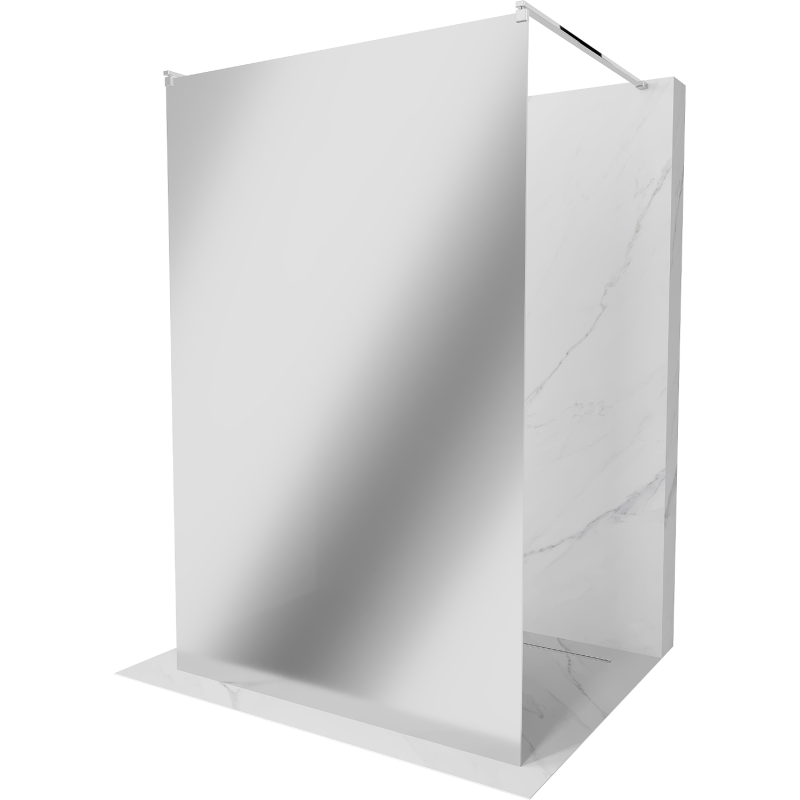 Mexen Kioto vrijstaande douchewand 100 x 200 cm, spiegel 8 mm, chroom - 800-100-002-01-50