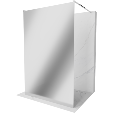 Mexen Kioto freestanding shower wall 100 x 200 cm, mirror 8 mm, chrome - 800-100-002-01-50