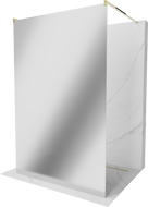 Mexen Kioto vrijstaande douchewand 110 x 200 cm, spiegel 8 mm, goud - 800-110-002-50-50
