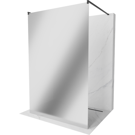 Mexen Kioto paroi de douche autoportante 110 x 200 cm, miroir 8 mm, noir - 800-110-002-70-50
