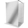 Mexen Kioto paroi de douche autoportante 110 x 200 cm, miroir 8 mm, noire - 800-110-002-70-50