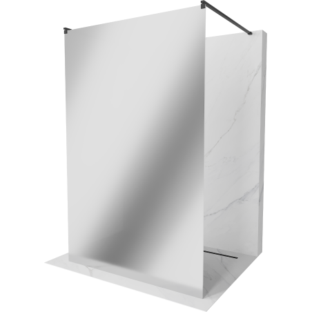 Mexen Kioto paroi de douche autoportante 120 x 200 cm, miroir 8 mm, noir - 800-120-002-70-50