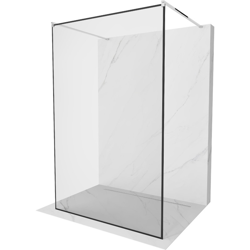 Mexen Kioto iseseisev dušisein 130 x 200 cm, must raam 8 mm, kroom - 800-130-002-01-70