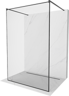 Mexen Kioto ścianka prysznicowa wolnostojąca 100 x 200 cm, czarny wzór 8 mm, czarna - 800-100-002-70-70
