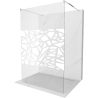 Mexen Kioto freestanding shower screen 120 x 200 cm, white pattern 8 mm, chrome - 800-120-002-01-85