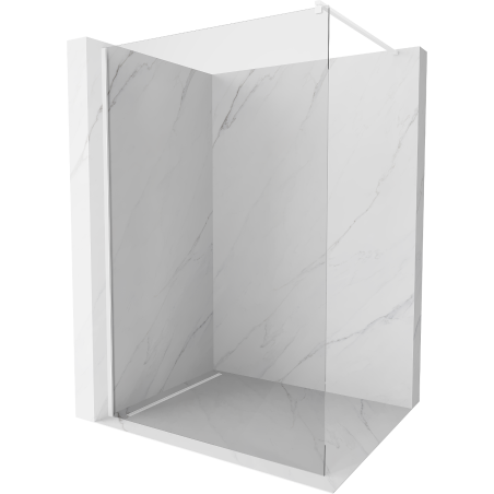 Mexen Kioto ścianka prysznicowa Walk-in 130 x 200 cm, transparent 8 mm, biała - 800-130-101-20-00