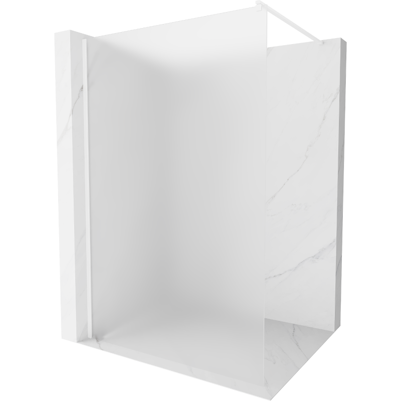 Mexen Kioto parete doccia Walk-in 70 x 200 cm, brinata 8 mm, bianca - 800-070-101-20-30