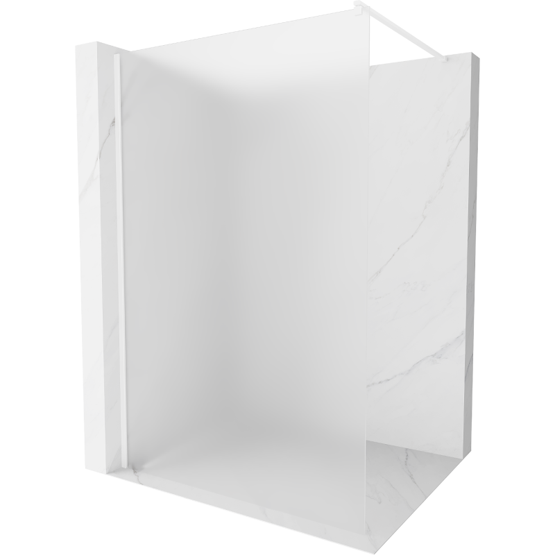 Mexen Kioto Parede de duche Walk-in 80 x 200 cm, fosco 8 mm, branco - 800-080-101-20-30