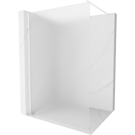 Mexen Kioto Duschwand Walk-in 100 x 200 cm, mattiert 8 mm, weiß - 800-100-101-20-30