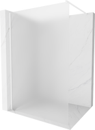 Mexen Kioto ścianka prysznicowa Walk-in 100 x 200 cm, szron 8 mm, biała - 800-100-101-20-30