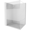 Mexen Kioto Walk-in Shower Screen 80 x 200 cm, Transparent/Frosted 8 mm, White - 800-080-101-20-35